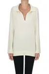 That's Alyki Cashmere Polo Style Pullover In Neutral