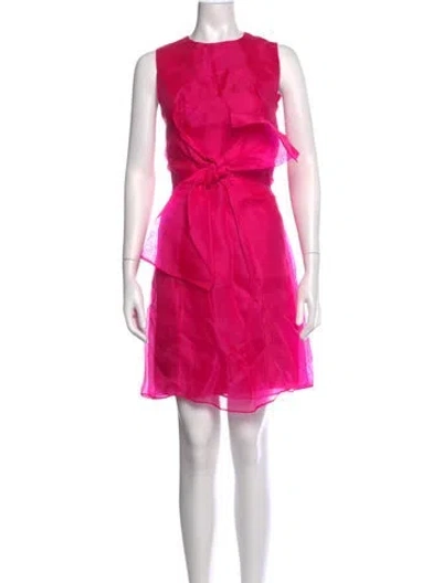 Pre-owned The 2nd Skin Co. Crew Neck Mini Dress W/ Tags In Pink