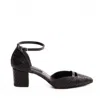 The 5th Element Women's Adele Pumps In Black Embossed And Suede Leather In Brown