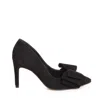 The 5th Element Women's Black Suede Bow Pumps In Black