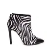 The 5th Element Women's Black / White Emotion Zebra Ankle Boots In Black & White Leather In Multi
