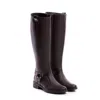 The 5th Element Women's Brown Montana Chocolate Leather Riding Boots In Multi