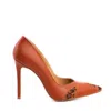 The 5th Element Women's Brown / Orange Alura Terracotta Leather Pumps In Orange