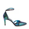 The 5th Element Women's Cassandra Iridescent Green-purple Leather Pumps In Multi