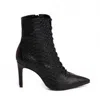 The 5th Element Women's Daria Black Mid-ankle Slim Boots In Black
