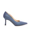 The 5th Element Women's Elise In Soft Blue Leather Pumps In Blue