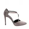 The 5th Element Women's Freya T-strap Pumps In Grey Suede In Gray