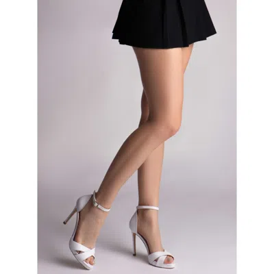 The 5th Element Women's Ilara White Box Leather Platform Sandals