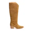 The 5th Element Women's Neutrals Artemis Beige High Western Boots In Brown