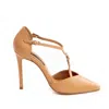 The 5th Element Women's Neutrals Freya T-strap Pumps In Nude Leather In Brown