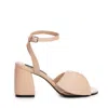 The 5th Element Women's Neutrals Paola Block-heel Sandals In Nude Rose Leather In Neutral