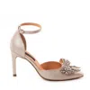 The 5th Element Women's Neutrals Pearl Ivory Crystal Bow Stiletto In White