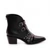 The 5th Element Women's Nova Western Ankle Boots In Black Leather In Black