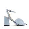 The 5th Element Women's Paola Block-heel Sandals In Blue Leather In Blue
