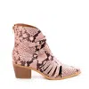 The 5th Element Women's Pink / Brown Ciocata Nova In Pink Snake-print Leather In Multi