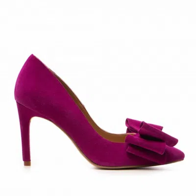 The 5th Element Women's Pink Magenta Suede Bow Pumps In Multi