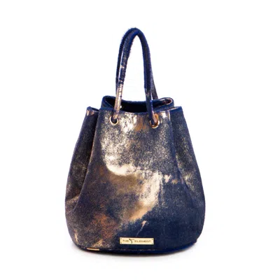 The 5th Element Women's Purple / Gold Luxury Gold Nayra Mini Bucket Bag In Multi