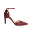 The 5th Element Women's Red Burgundy Sculptural Ashanti Pumps In Red