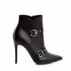 The 5th Element Women's Roux Black Leather Ankle Boots In Black