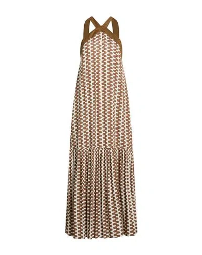 The Abito Milano Woman Maxi Dress Brown Size 8 Viscose