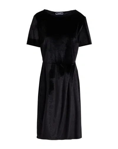 The Abito Milano Woman Midi Dress Black Size 8 Polyester, Elastane