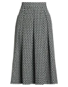 The Abito Milano Woman Midi Skirt Black Size 8 Polyester, Elastane