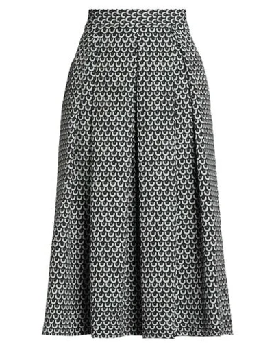 The Abito Milano Woman Midi Skirt Black Size 8 Polyester, Elastane