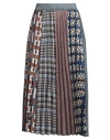 The Abito Milano Woman Midi Skirt Blue Size 8 Polyester In Blue