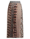 The Abito Milano Woman Midi Skirt Rust Size 4 Polyester In Red