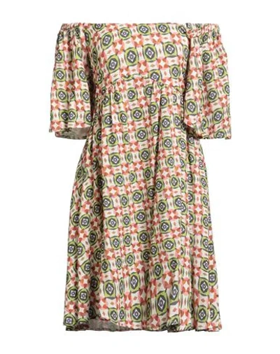 The Abito Milano Woman Mini Dress Green Size 10 Viscose In Brown