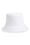 The Accessory Collective Kids' Raw Edge Bucket Hat In White