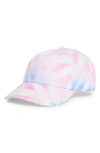 The Accessory Collective Kids' Tie Dye Baseball Cap In Pink