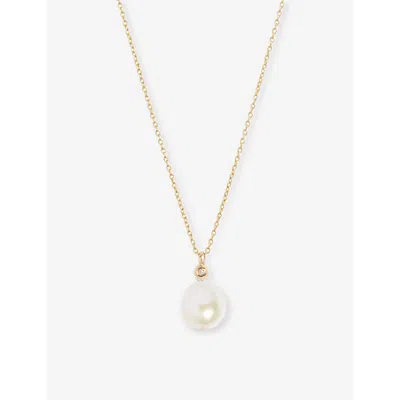 The Alkemistry Women's 14ct Yellow Gold Poppy Finch 14ct Yellow-gold, Diamond And Pearl Necklace
