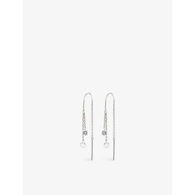 The Alkemistry Womens 18ct White Gold Aria 18ct White-gold And 0.36ct Diamond Drop Earrings