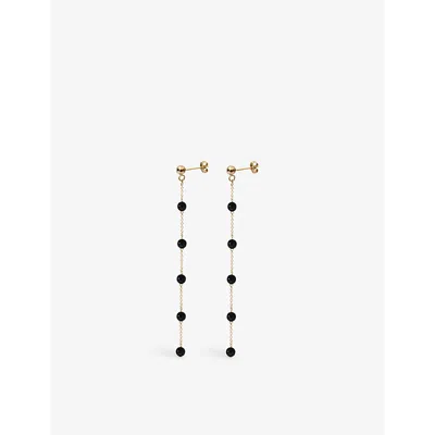 The Alkemistry Womens 18ct Yellow Gold Boba 18ct Yellow-gold And Black-onyx Drop Earrings