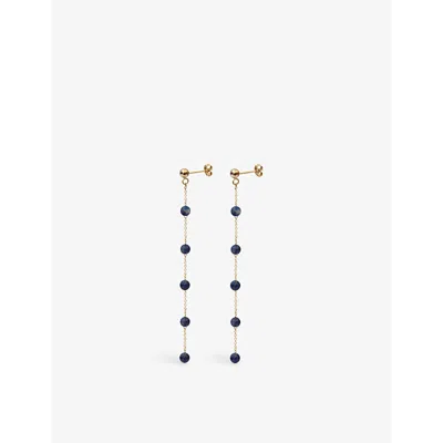 The Alkemistry Womens 18ct Yellow Gold Boba 18ct Yellow-gold And Lapis Drop Earrings