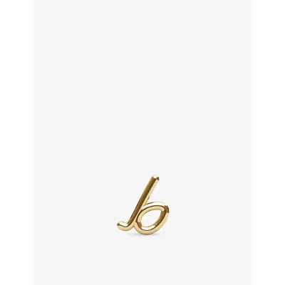 The Alkemistry Womens 18ct Yellow Gold Love Letter B Initial 18ct Yellow-gold Stud Earring