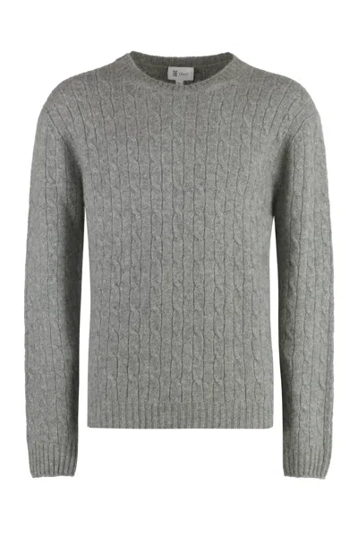 The (alphabet) The Alphabet Cable-knit Cashmere Sweater In Gray