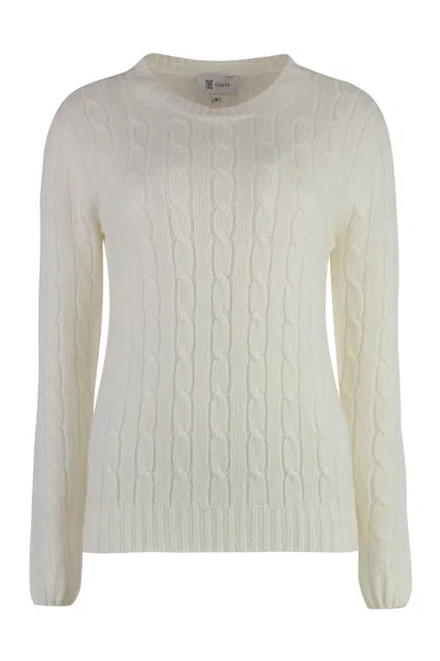 The (alphabet) The Alphabet Cable-knit Cashmere-silk Sweater In Neutral