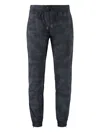 The (alphabet) Camouflage Drawstring Pants In Black
