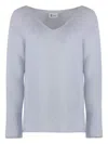 The (alphabet) Cashmere-blend Jumper In Gray