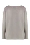 The (alphabet) Cashmere Blend Pullover In Gray
