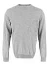 The (alphabet) Cashmere Crew-neck Sweater In Gray