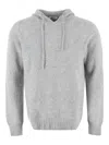 The (alphabet) Grey Knit Hoodie For Men