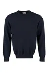 The (alphabet) Blue Wool And Cashmere Pullover For Men In Blue