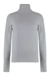 The (alphabet) Cashmere Turtleneck Pullover In Gray