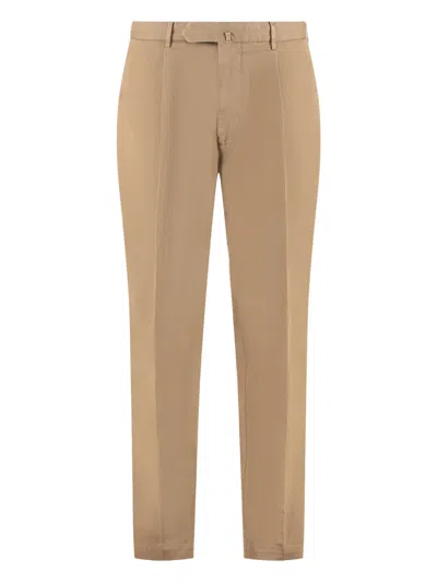 The (alphabet) Cotton-blend Chino Trousers In Brown
