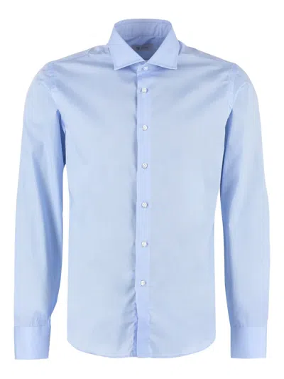 The (alphabet) Cotton-blend Shirt In Blue