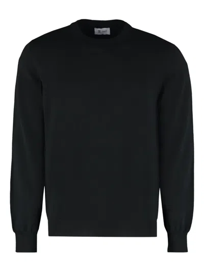 The (alphabet) Cotton Crew-neck Sweatshirt In Blue