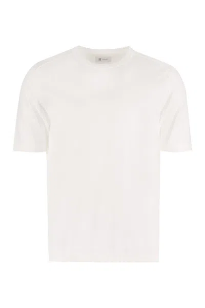 The (alphabet) Cotton Short Sleeve Sweater In White